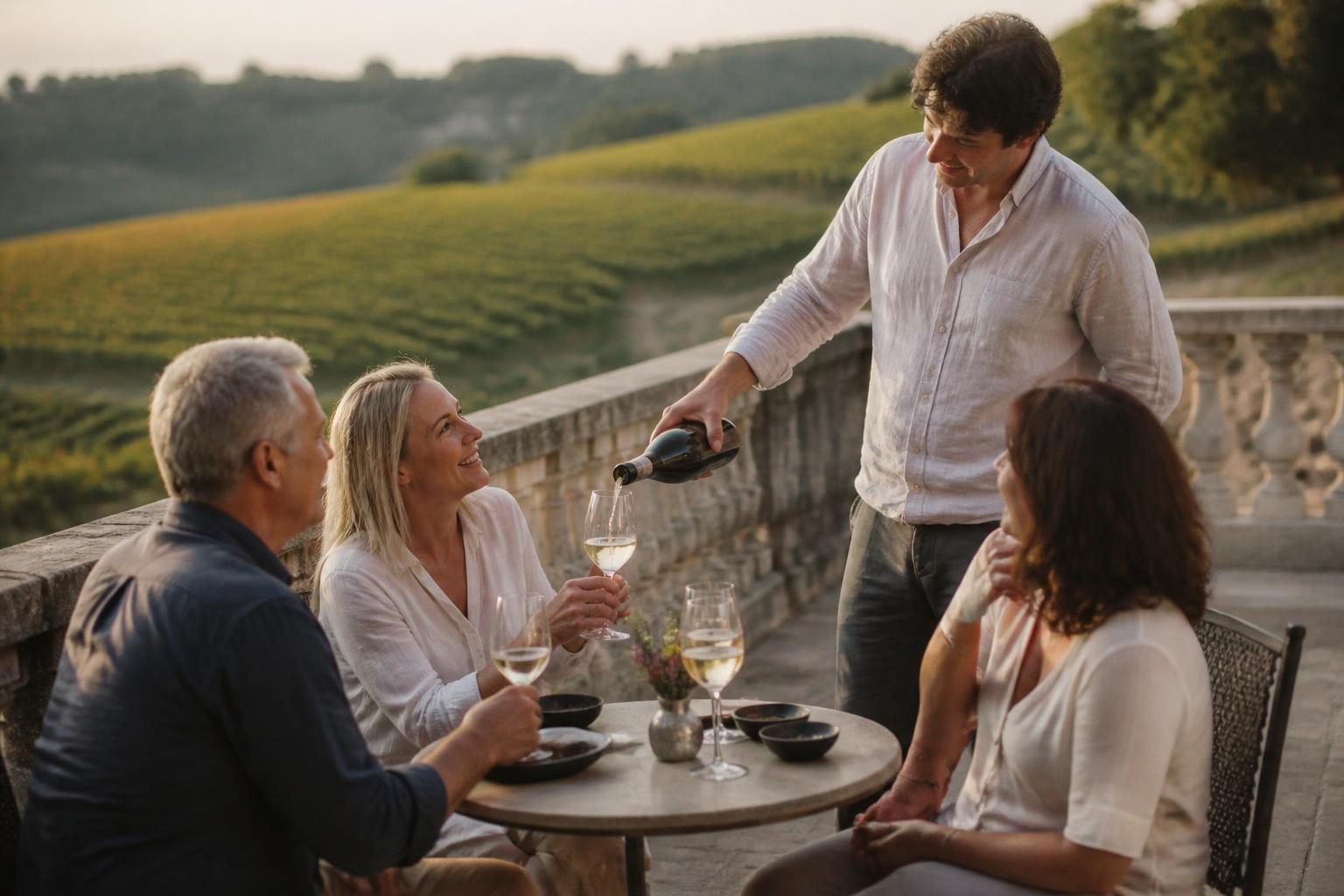 Bollicine · terrazza in tenuta